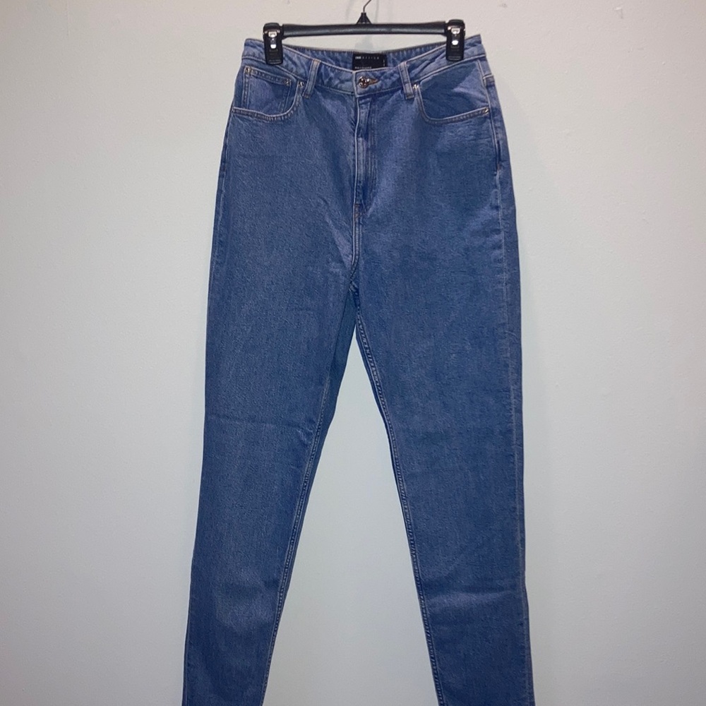 ASOS high rise mom jeans, medium wash